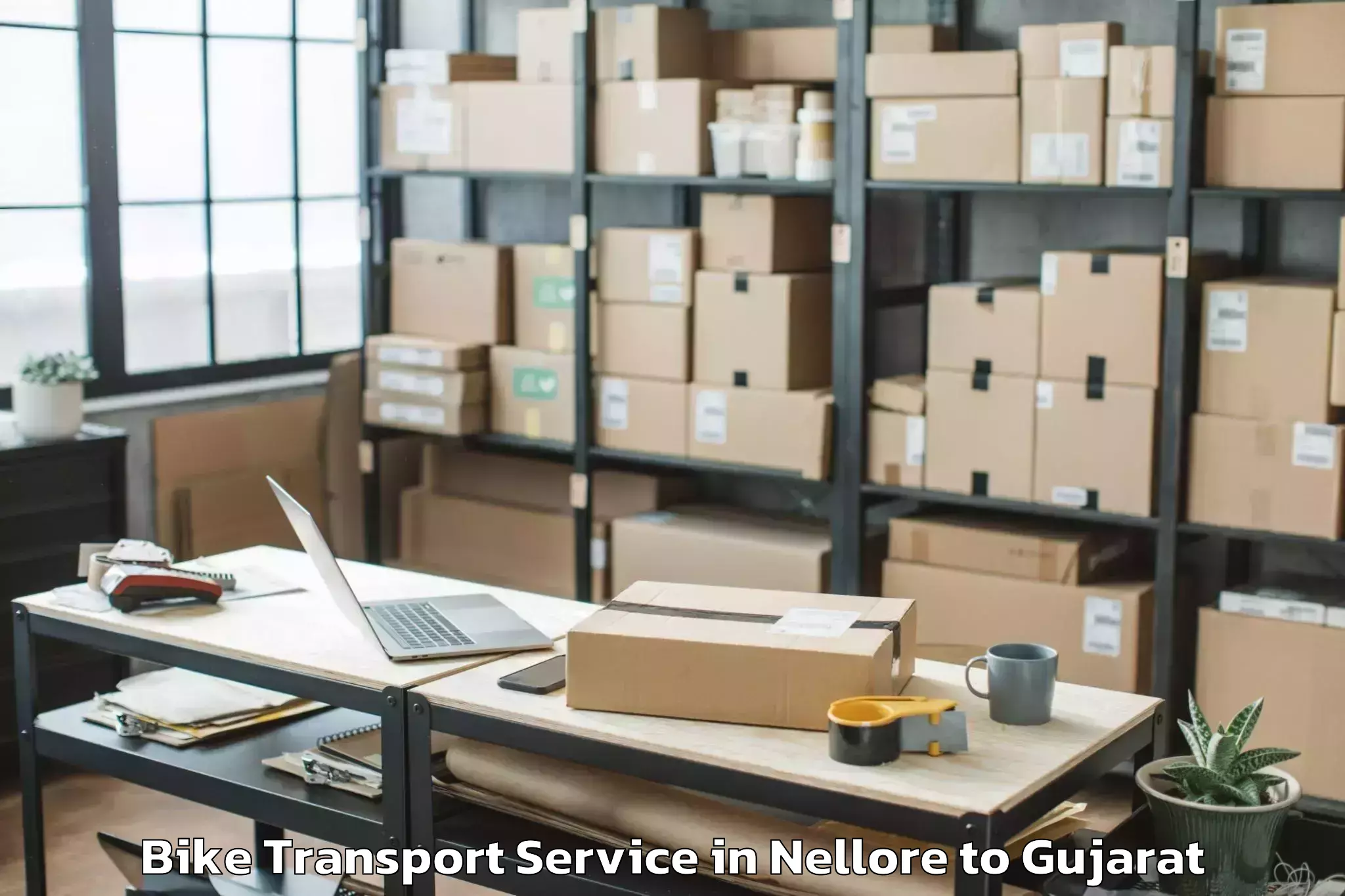 Nellore to Gls University Ahmedabad Bike Transport Booking